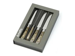 Conjunto de 4 facas de carne Achille Bois de pakka por Amefa