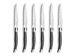 Conjunto de 6 facas de carne Laguiole Tradition Cinza Antracite