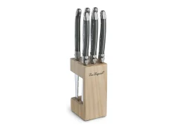 Conjunto de 6 facas de carne Laguiole Tradition Cinza Antracite