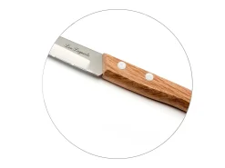 Conjunto de 4 facas de cozinha Laguiole Forest em madeira natural com rebites de alumínio