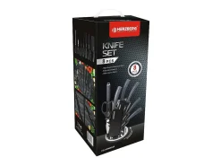 Conjunto de 8 facas em aço inoxidável com suporte de acrílico - Herzberg HG-MSN8CAR