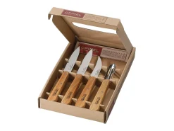 Conjunto de 4 facas Opinel em madeira de faia natural