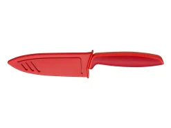 Conjunto de 2 facas WMF Touch vermelhas, aço inoxidável 18/10, faca de chef 13 cm e universal 9 cm, cabos ergonômicos