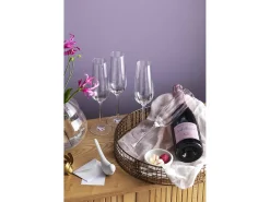 Conjunto de 4 flautas de cristal transparente 120 ml, Rose Garden