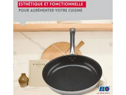 Conjunto de 3 Frigideiras em Aço Inoxidável 18/10 ELODUR® sem PFAS Ø24-28-32 cm com Tampas de Vidro – Todos os Fogões, Indução, Fundo Capsulado Eco