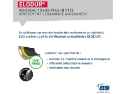 Conjunto de 3 Frigideiras em Aço Inoxidável 18/10 ELODUR® sem PFAS Ø24-28-32 cm com Tampas de Vidro – Todos os Fogões, Indução, Fundo Capsulado Eco
