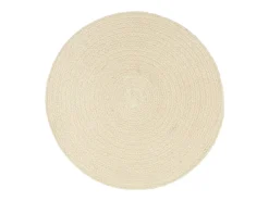 Conjunto de 6 Individuais de Mesa em Algodão 38 cm - Estilo Artesanal Natural
