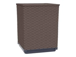 Conjunto de 2 jardineiras elevadas para plantas flores jardim e terraços 30 x 30 x 37 cm polipropileno marrom 02_0038925
