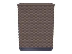 Conjunto de 2 jardineiras elevadas para plantas flores jardim e terraços 30 x 30 x 37 cm polipropileno marrom 02_0038925