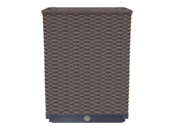 Conjunto de 2 jardineiras elevadas para plantas flores jardim e terraços 30 x 30 x 37 cm polipropileno marrom 02_0038925