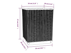 Conjunto de 2 jardineiras elevadas para plantas flores jardim e terraços 30 x 30 x 37 cm polipropileno marrom 02_0038925