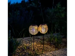 Conjunto de 2 luminárias solares de jardim. H45CM AGADIR