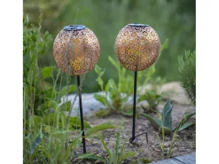 Conjunto de 2 luminárias solares de jardim. H45CM AGADIR