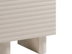 Conjunto de 2 mesas de cabeceira com 1 porta em MDF bege - LUDIMA