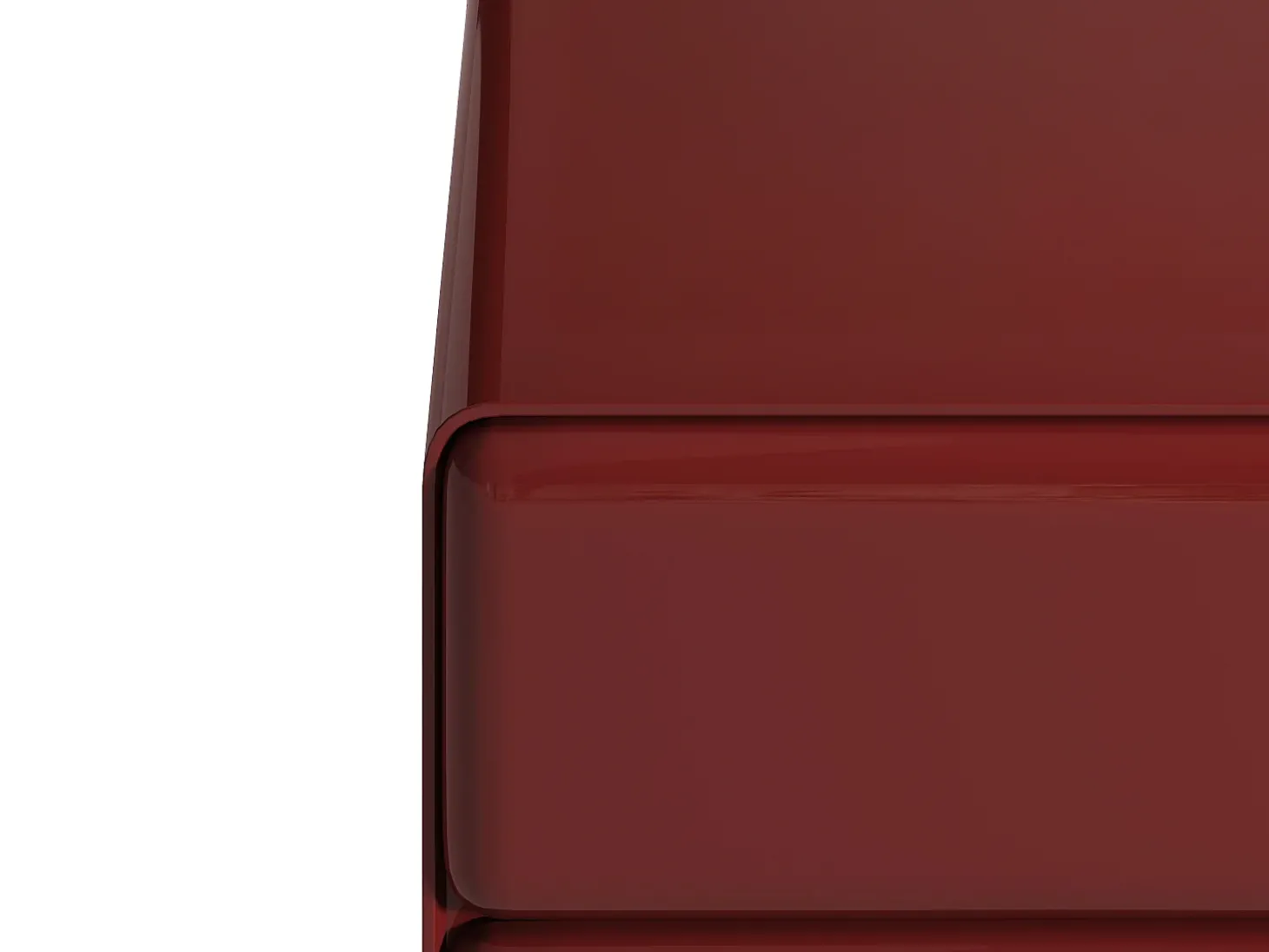 conjunto de 2 mesas de cabeceira com 2 gavetas mdf bordeaux lacado - AUNELA