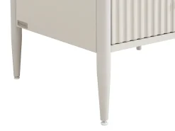 Conjunto de 2 mesas de cabeceira 2 gavetas MDF bege e dourado - CALITARO