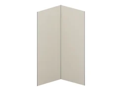 Conjunto de 2 painéis de duche marfim em alumínio com perfis 2xC90xA210 cm - ITZIAR