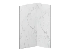Conjunto de 2 painéis de parede de duche efeito mármore branco C90 x L120 x A210 cm ENEKO