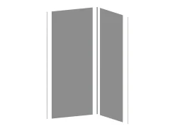 Conjunto de 2 painéis de parede de casa de banho com perfis incluídos - 2x L. 90 x A. 210 cm