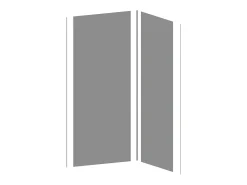 Conjunto de 2 painéis de parede de casa de banho com perfis incluídos - L. 90 x C. 120 x A. 210 cm