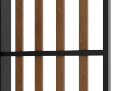 Conjunto de 2 painéis em aço com treliça efeito madeira para pérgula - MAZARA