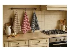 Conjunto de 6 Panos de Mão 100% Algodão Felpa 45x60 cm Multicolor – Ultra Absorventes e Laváveis a 60°