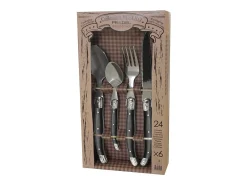 Conjunto de 24 peças Coleção Cinza Rustic Lou Laguiole