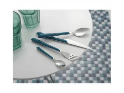 Conjunto de 24 peças Eclat Bleu Canard Amefa - Moderno e Brilhante