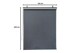 Conjunto de 3 persianas metálicas retráteis - 124,5 x 225 cm - Antracite