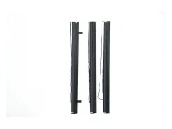 Conjunto de 3 persianas metálicas retráteis - 124,5 x 225 cm - Antracite