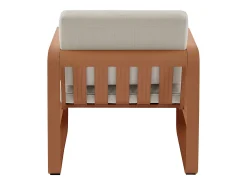 Conjunto de 2 poltronas de jardim em alumínio - Cobre com almofadas bege - LOMIA da MYLIA