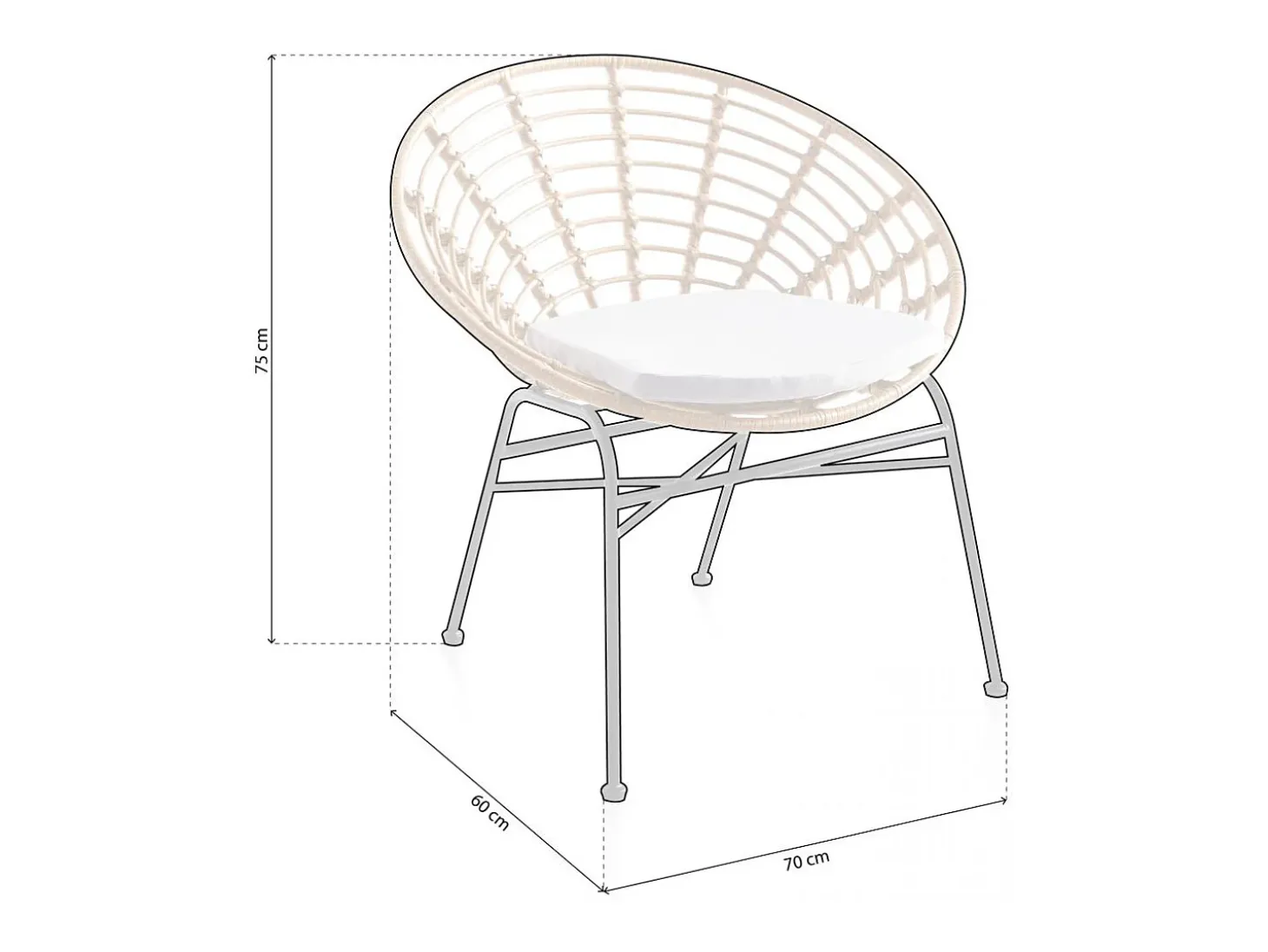 Conjunto de 4 poltronas Talma