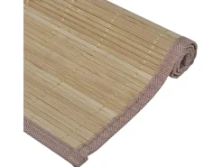 Conjunto de 6 sous-copos de bambu feitos à mão, 30 x 45 cm, marrom