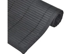Conjunto de 6 sous-copos de bambu preto feitos à mão, 30 x 45 cm