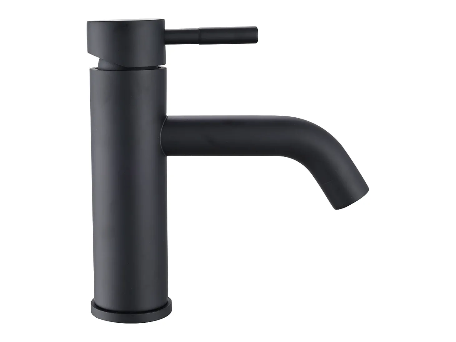 Conjunto de 2 torneiras misturadoras arredondadas em inox, preto, C16 x A17,3 x P4,9 cm, SALAVAN