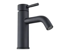 Conjunto de 2 torneiras misturadoras arredondadas em inox, preto, C16 x A17,3 x P4,9 cm, SALAVAN