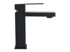 Conjunto de 2 torneiras misturadoras mecânicas quadradas em inox, Preto mate, CANILAS