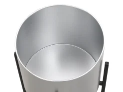 Conjunto de 2 vasos com pé em metal D25 x A39 e D23 x A35,5 prateado - EDMEE