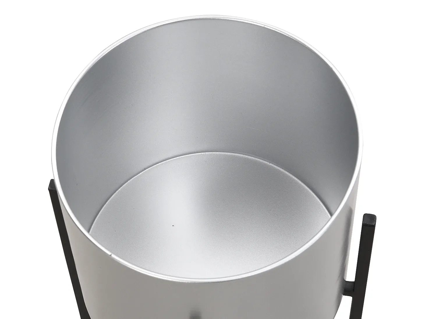 Conjunto de 2 vasos com pé em metal D25 x A39 e D23 x A35,5 prateado - EDMEE