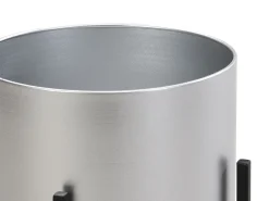 Conjunto de 2 vasos com pé em metal D25 x A39 e D23 x A35,5 prateado - EDMEE