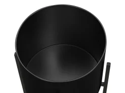 Conjunto de 2 vasos com suporte em metal - D. 25 x H. 39 e D. 23 x H. 35.5 - Dourado e preto - EDMEE