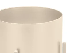 Conjunto de 2 vasos com suporte em metal - D. 25 x H. 39 e D. 23 x H. 35.5 - Preto mate - EDMEE