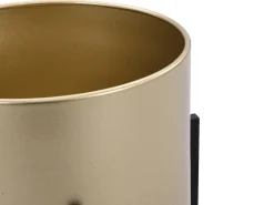 Conjunto de 2 vasos de ornamentação com base em metal - Dourado e preto - 2 tamanhos - EDMEE