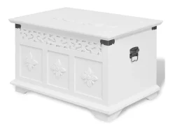 Conjunto de arcas de arrumação 2 pcs branco