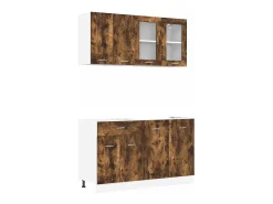 Conjunto de armários de cozinha Lyon 4 pcs Carvalho Defumado