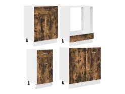 Conjunto de armários de cozinha Lyon 8 pcs Carvalho fumado