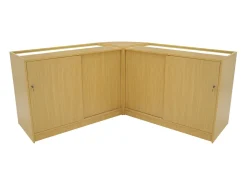 Conjunto de BalcÃµes Comerciais com Luz LED "DEMETER" LM60 + K1200 + B1200 â€“ cor Maple