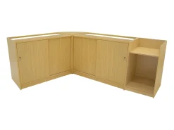 Conjunto de BalcÃµes Comerciais com Luz LED "ECLIPSE" LM60 + 2xC1200 + TB60 â€“ cor Maple