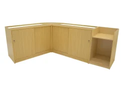 Conjunto de BalcÃµes Comerciais com Luz LED "SAGITTARIUS " LM60 + 2xB1200 + TB60 â€“ cor Maple