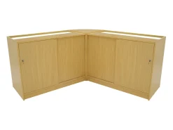 Conjunto de BalcÃµes Comerciais com Luz LED "HARMONIA" LM60 + B1200 + C1200 â€“ cor Maple